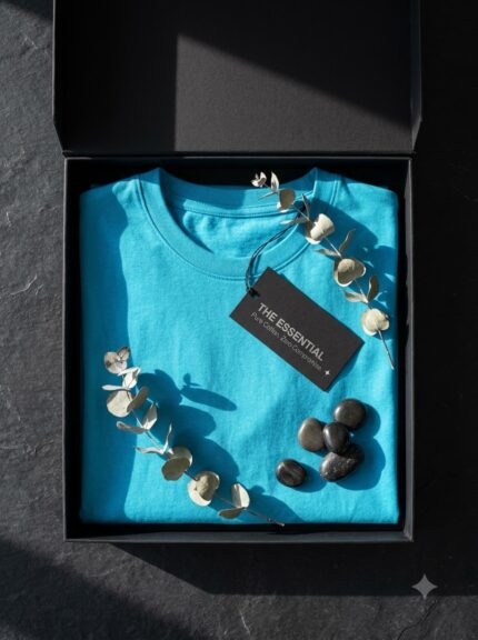 Premium Bio-Washed 100% Cotton Round Neck T-Shirt – Soft, Breathable & Plai